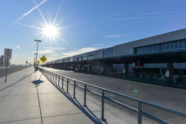 Las Vegas NV - March 31: McCarran International Airport empty after 2 workers test positive for Covid-19 in Las Vegas, Nevada on March 31, 2020. Copyright: xDamairsxCarterx