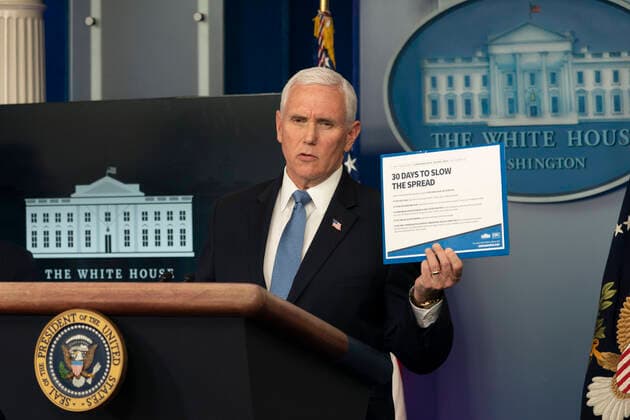 March 31, 2020 - Washington, DC, United States: United States Vice President Mike Pence participates in a news briefing by members of the Coronavirus Task Force at the White House. Copyright: xChrisxKleponisx