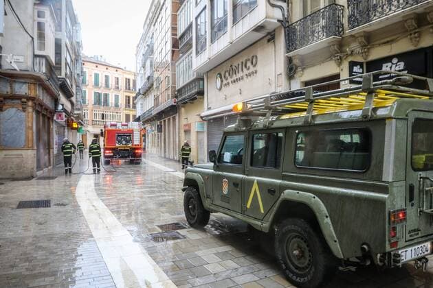 March 31, 2020 Malaga The Military Emergency Unit has begun disinfecting tasks in the historic center of the capital of Malaga due to the state of Alarm by the coronavirus Cordon Press  FOTOSxLORENZOxCARNERO CORDONPRESS