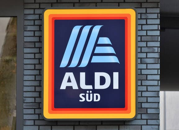 xblx, Logo an Filiale von aldi, emwirt Frankfurt am Main