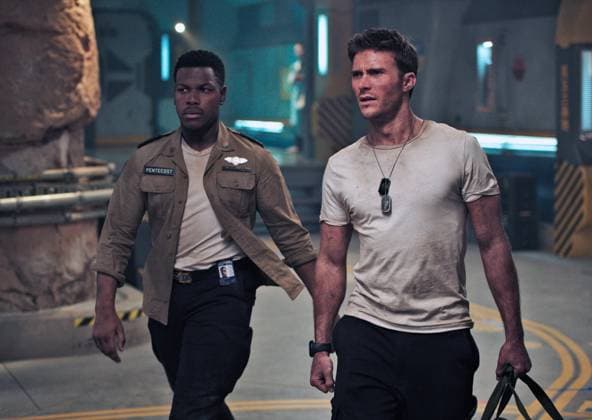 PACIFIC RIM UPRISING, l-r: John Boyega, Scott Eastwood, 2018. ph: Jasin Boland Universal Pictures courtesy Everett Collection null !ACHTUNG AUFNAHMEDATUM GESCHÃ„TZT! PUBLICATIONXNOTxINxCANxCHNxFRAxITAxJPNxNORxPOLxRUSxESPxUKxUSA Copyright: xUniversal CourtesyxEverettxCollectionx MCDPARI EC196