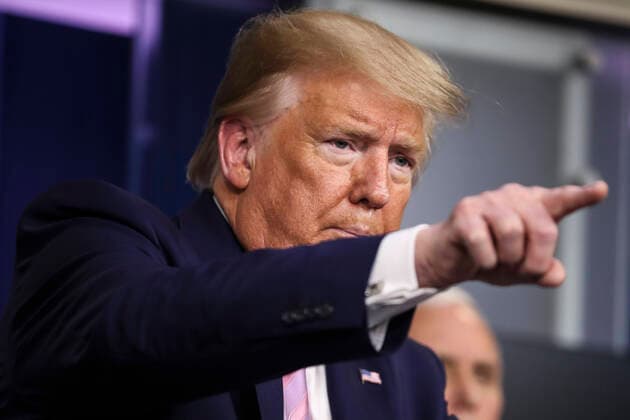 April 1, 2020, Washington, District of Columbia, USA: United States President Donald J. Trump speaks during a daily briefing on the novel coronavirus, COVID-19 with members of the coronavirus task force in the Brady Press Briefing Room of the White House on April 1, 2020 in Washington, DC Washington USA - ZUMAs152 20200401_zaa_s152_070 Copyright: xOliverxContrerasx