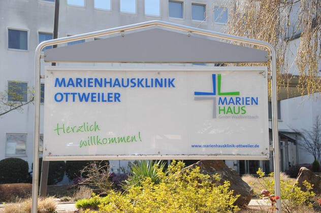 Die Marienhausklinik am Donnerstag (02.04.2020) in Ottweiler.