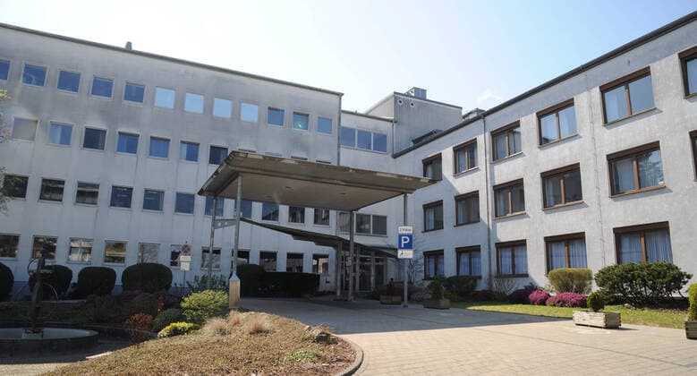 Die Marienhausklinik am Donnerstag (02.04.2020) in Ottweiler.