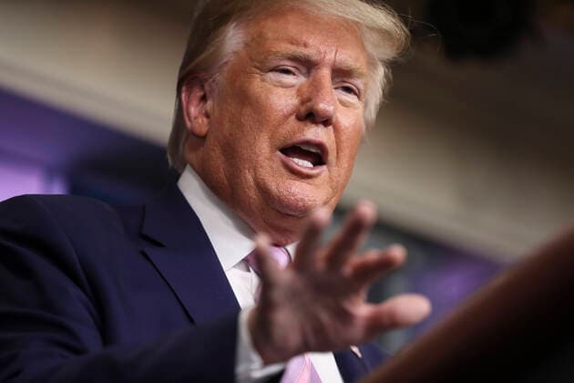 United States President Donald J. Trump speaks during a daily briefing on the novel coronavirus, COVID-19 with members of the coronavirus task force in the Brady Press Briefing Room of the White House on April 1, 2020 in Washington, DC. Copyright: xOliverxContrerasx