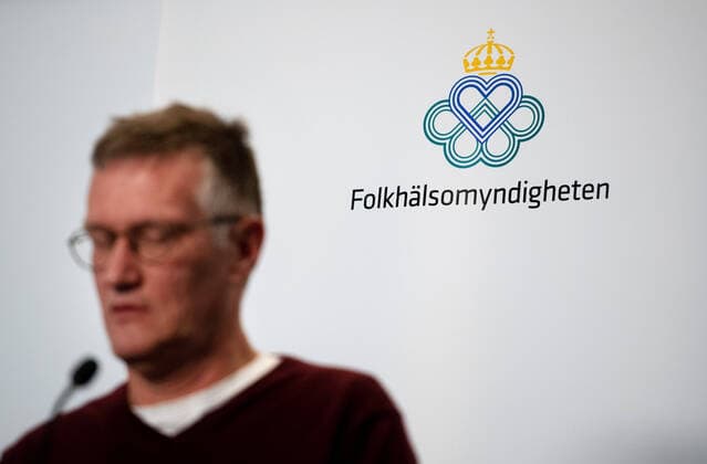 200402 Anders Tegnell, statsepidemiolog Folkhälsomyndigheten, under en presskonferens med anledning av Coronaviruset, Covid-19, den 2 april mars 2020 i Stockholm. Copyright: MAXIMxTHORE 47113106st