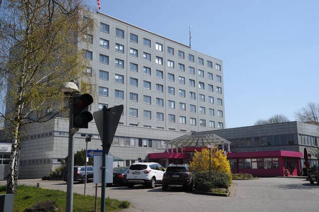 Die Diakonie Klinik am Donnerstag (02.04.2020) in Neunkirchen.