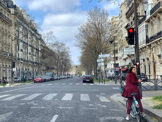 (200402) -- PARIS, April 2, 2020 -- A woman is seen on an empty street in Paris, France, on April 2, 2020. France has registered 471 new fatalities from COVID-19 in hospitals in the past 24 hours, bringing the toll to 4,503, Director General of Health Jerome Salomon announced on Thursday. A total of 26,246 people are now hospitalized, including 6,399 in intensive care, Salomon said at the daily briefing. ) FRANCE-PARIS-COVID-19-CASES TangxJi 