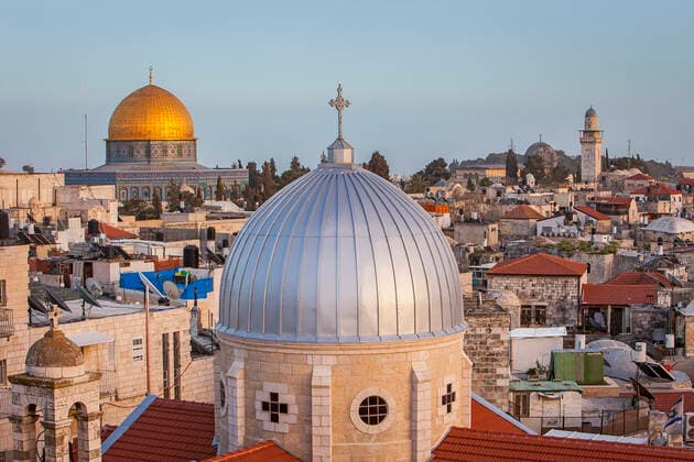 Aerial view of old City, Jerusalem, Israel. Jerusalem Jerusalem Israel Copyright: xLucasxVallecillos_vwpicsx LVM-Is.Je.pa.8599