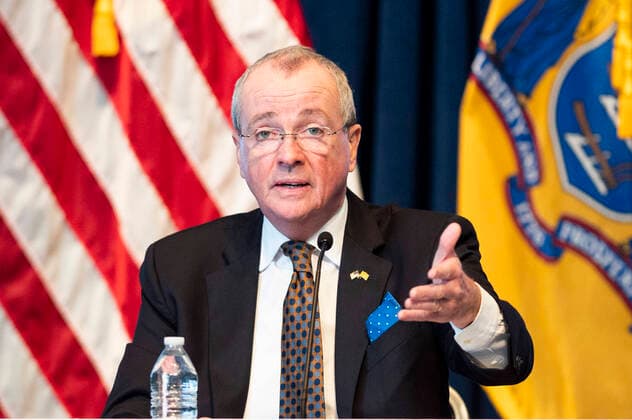 April 3, 2020, Trenton, NJ, U.S: April 3, 2020 - Trenton, NJ, United States: New Jersey Governor PHIL MURPHY (D) speaking at a Coronavirus press briefing. Trenton U.S. - ZUMAb161 20200403_zap_b161_008 Copyright: xMichaelxBrochsteinx