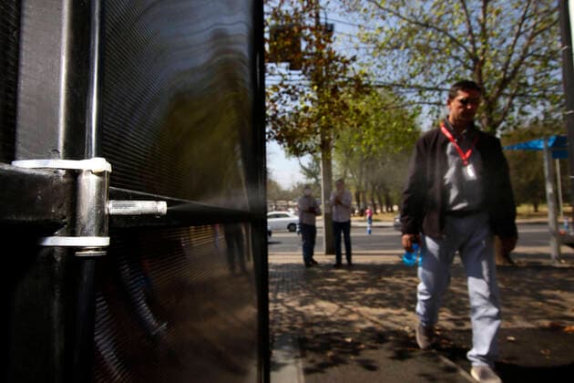 Santiago , April 3, 2020 The Municipality of Las Condes inaugurated a Sanitary Tunnel, which seeks to reduce the spread of the Coronavirus, is located in the Sector of the Dominicans Javier Salvo Aton Chile, Santiago Chile Aton 409768  Copyright: JAVIERxSALVO ATONCHILE
