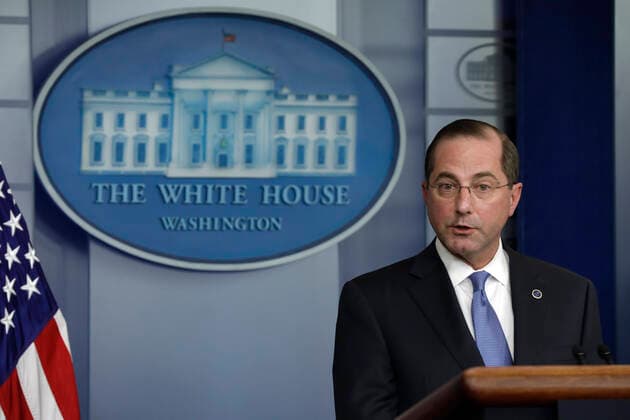 April 3, 2020, Washington, District of Columbia, USA: United States Secretary of Health and Human Services (HHS) Alex Azar speaks at a press briefing on the COVID-19 pandemic with members of the Coronavirus Task Force at the White House in Washington on April 3, 2020. .Credit: Pool via CNP Washington USA - ZUMAs152 20200403_zaa_s152_075 Copyright: xYurixGripasx