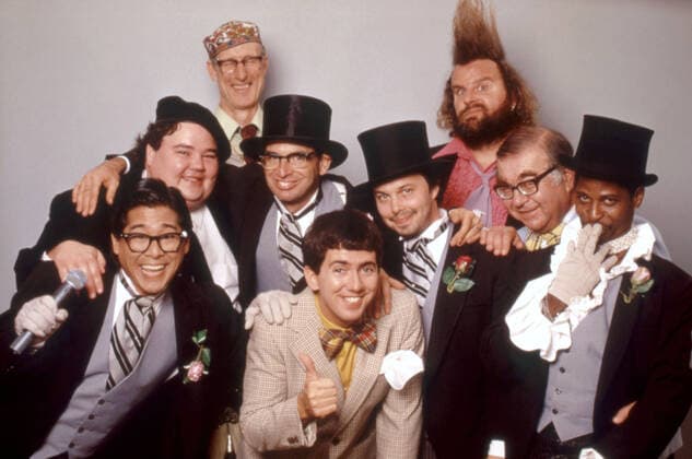 REVENGE OF THE NERDS IV: NERDS IN LOVE, top: James Cromwell, Donald Gibb, middle: John Pinette, Robert Carradine, Curtis Armstrong, Marvin Kaplan, Larry B. Scott, bottom: Brian Tochi, Gregg Binkley, 1994.TM and Copyright 20th Century Fox Film Corp. All rights reserved. Courtesy Everett Collection. 20thCentFox Courtesy Everett Collection !ACHTUNG AUFNAHMEDATUM GESCHÃ„TZT! PUBLICATIONXNOTxINxCANxCHNxFRAxITAxJPNxNORxPOLxRUSxESPxUKxUSA Copyright: x20thCentFox CourtesyxEverettxCollectionx TSDREOF FE007