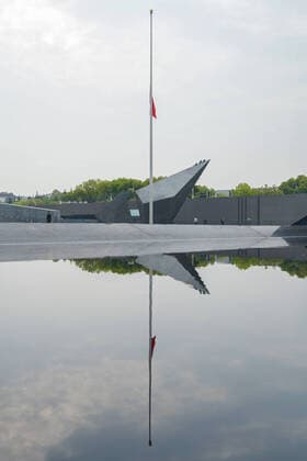 (200404) -- NANJING, April 4, 2020 -- A Chinese national flag flies at half-mast to mourn for martyrs who died in the fight against the novel coronavirus disease (COVID-19) outbreak and compatriots who died of the disease in Nanjing, east China s Jiangsu Province, April 4, 2020. ) CHINA-COVID-19 VICTIMS-NATIONAL MOURNING (CN) LixBo 