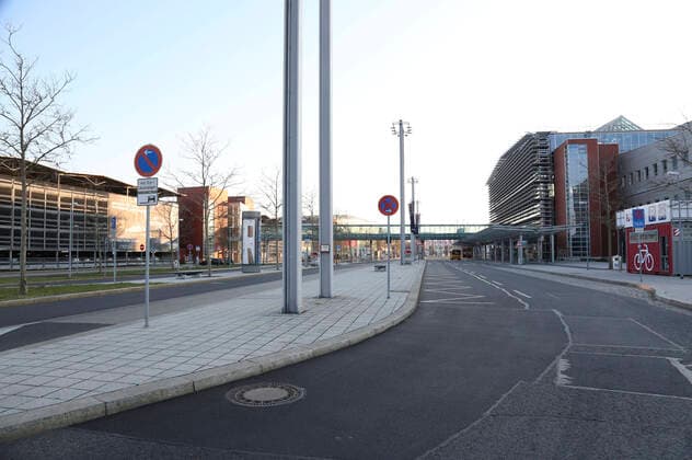 Flughafen Dresden Klotzsche während der Coronakrise. Dresden, 03..04.2020