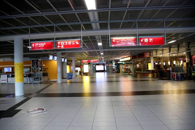 Flughafen Dresden Klotzsche während der Coronakrise. Dresden, 03..04.2020