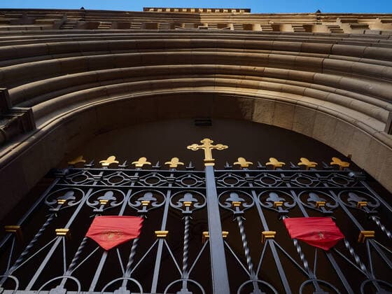 April 4, 2020, Pamplona, Navarra, SPAIN: Illustration, San Lorenzo curch of Pamplona during the third week after the Government declared the state of alarm in Spain and recommended people to stay at home to fight coronavirus COVID-19 on April 4, 2020 in Pamplona, Madrid, Spain Pamplona SPAIN - ZUMAa181 20200404_zaa_a181_058 Copyright: xEduardoxxSanzxNietox