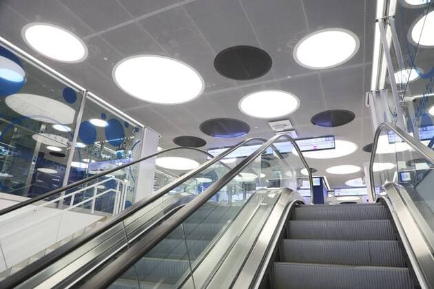 Three new underground station open in Warsaw Three new underground stations have been opened during the coronavirus outbreak on April 04, 2020 in Warsaw, Poland Pictured: Mlynow Underground Station EN_01423401_0073 