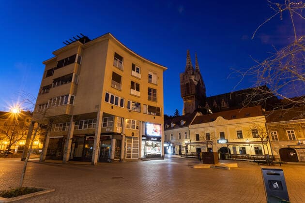 PXL_Desert streets in Zagreb 04.04.2020., European Square, Zagreb, Croatia - Desert city center in the evening on Saturday. DavorxPuklavec PIXSELL