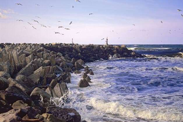 Waves on the Breakwater A man-made breakwater holds back the powerful Atlantic tides from eroding the Nova Scotia coastline.  Copyright: xACMPhotox 433541