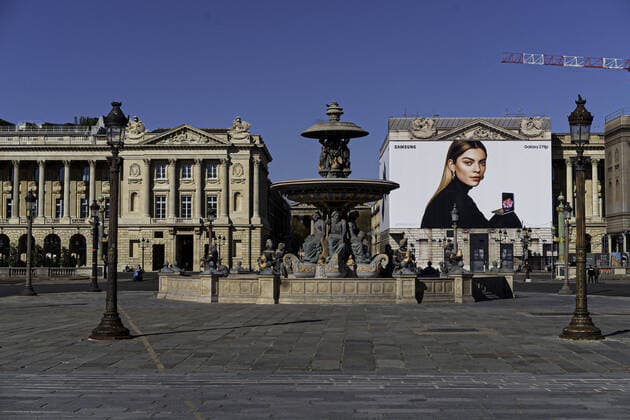 Coronavirus in Frankreich, Eindrücke aus Paris April 5, 2020, Paris, France: (INT) Paris amid Coronavirus. April 5,2020,Paris,France:Little movement in the streets of Paris,capital of France, this Sunday afternoon (5), due to the isolation imposed by the Coronavirus pandemic...Credit: Thenews2 Paris - ZUMAn293 20200405_znp_n293_017 Copyright: xEricxBrommex