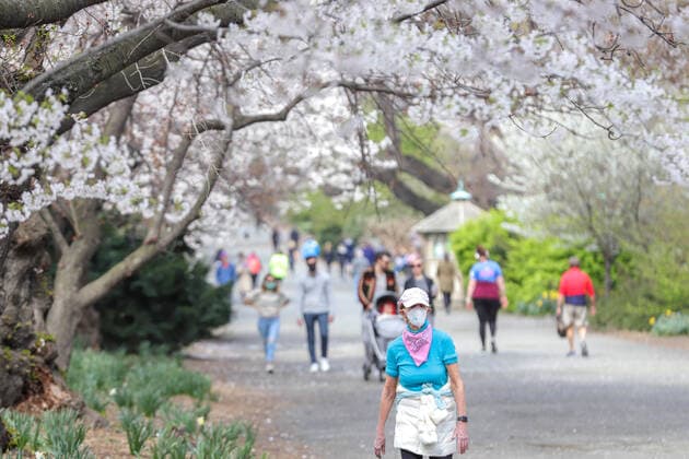 April 5, 2020, New York, New York, United States: Movement in Central Park in New York City in the United States this Sunday, 05. New York City is the epicenter of the Coronavirus pandemic New York United States - ZUMAv122 20200405_zap_v122_051 Copyright: xWilliamxVolcovx
