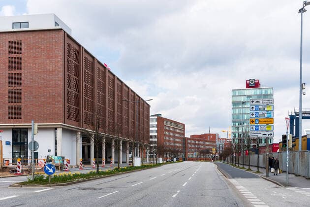 Kiel, Impressionen einer menschleeren Innenstadt der Schleswig-Holsteinischen Landeshauptstadt während der Corona Pandemie Kiel Vorstadt Schleswig-Holstein Deutschland