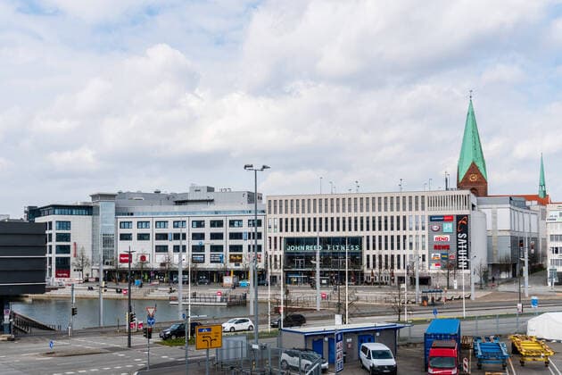Kiel, Impressionen einer menschleeren Innenstadt der Schleswig-Holsteinischen Landeshauptstadt während der Corona Pandemie Kiel Vorstadt Schleswig-Holstein Deutschland