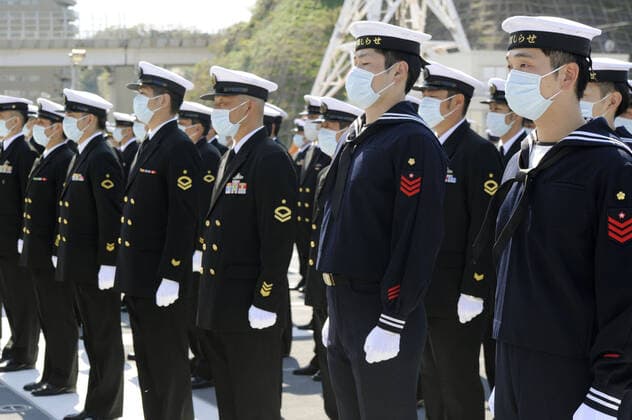 Japanese icebreaker Shirase returns from Antarctic expedition A ceremony is held as the Japanese icebreaker Shirase returns to its home port in Yokosuka, near Tokyo, on April 6, 2020, about five months after it left Japan for an Antarctic expedition. Crew members wore face masks amid the spread of the new coronavirus. 