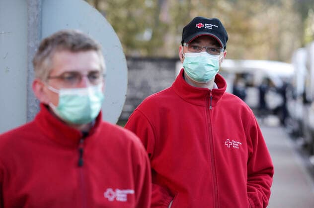 Die KVBB verteilt mit Hilfe des DRK medizinische Schutzausrüstung an Ärzte im Land Brandenburg. Potsdam, 06.04.2020