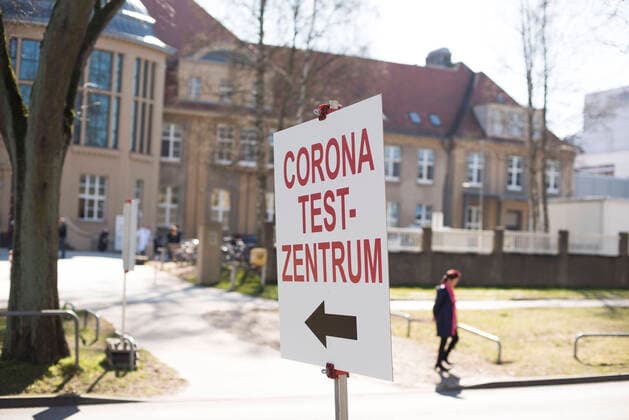 Das Corona-Test- Zentrum der Universitätsklinik in Rostock. ROSTOCK