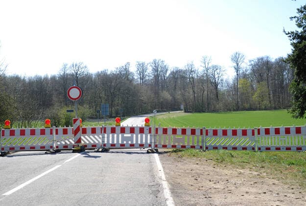 Der Grenzübergang auf der L173 am Mittwoch (01.04.2020) ist geschlossen. Eine Passage zwischen Deutschland und Frankreich für Fahrzeuge nicht mehr gestattet.