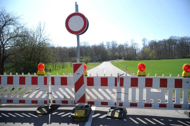 Der Grenzübergang auf der L173 am Mittwoch (01.04.2020) ist geschlossen. Eine Passage zwischen Deutschland und Frankreich für Fahrzeuge nicht mehr gestattet.