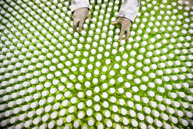 News Bilder des Tages April 14, 2020, Kathmandu, Nepal: A worker arranges plastic bottles of hand sanitizer at Nepal Ausadi Limited during the fourteenth day of the nationwide lockdown amid concerns about the spread of corona virus (COVID-19) in Kathmandu..The coronavirus outbreak has made the Indian government to restrict the export of dozens of drugs, including paracetamol leading to fears of a global shortage of essential medicines. Kathmandu Nepal - ZUMAs197 20200414_zaa_s197_007 Copyright: xPrabinxRanabhatx
