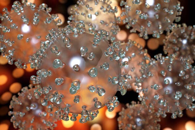 Künstlerische 3D Illustration des Coronavirus