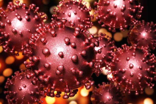 Künstlerische 3D Illustration des Coronavirus