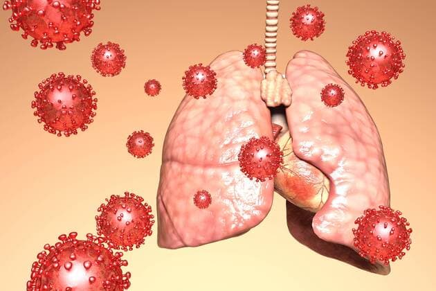 Künstlerische 3D Illustration des Coronavirus