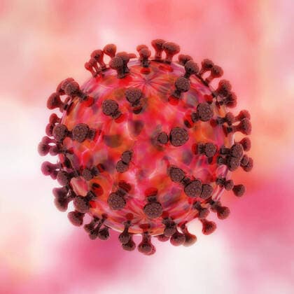 Künstlerische 3D Illustration des Coronavirus