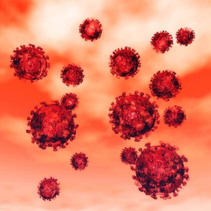 Künstlerische 3D Illustration des Coronavirus