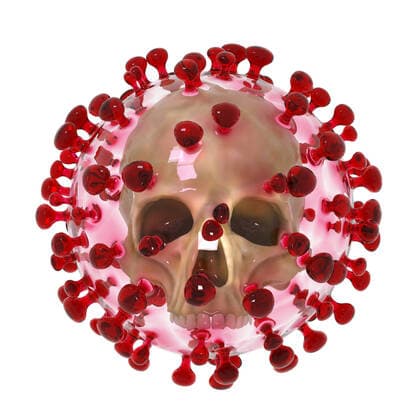 Artistic 3D illustration of the coronavirus sars-cov-2