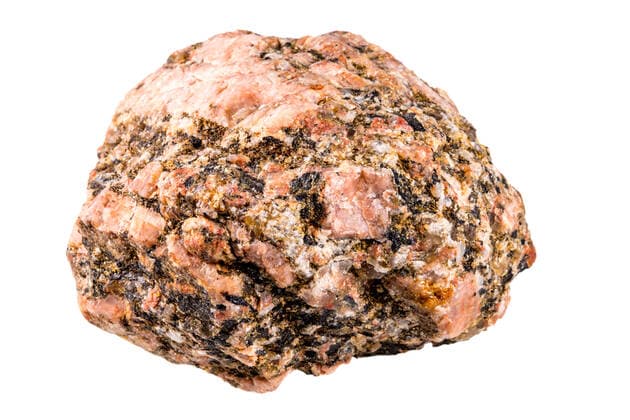 Pegmatit mit Feldspat und Quarz, Freisteller *** pegmatite with feldspar and quartz, free 1093510968
