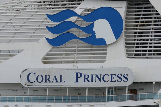 MIAMI BEACH, FL - APRIL 06: The Coral Princess is docked at Port Miami, as passengers and crew members remain aboard that have tested positive for COVID-19 on April 06, 2020 in Miami Beach, Florida. Copyright: xmpi04 MediaPunchx
