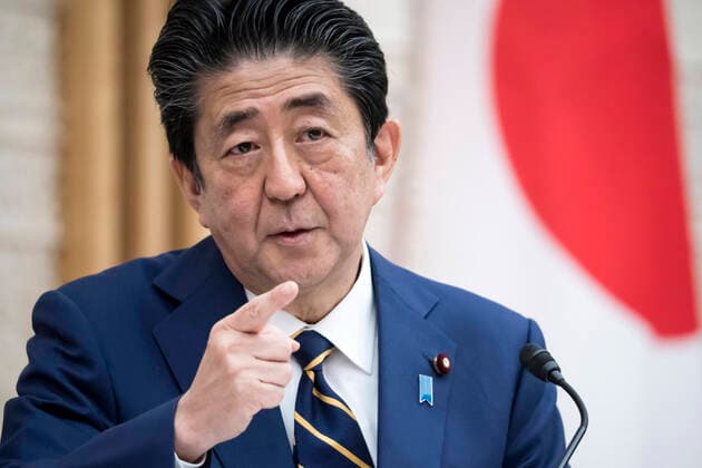April 7, 2020, Tokyo, Japan: TOKYO, JAPAN - APRIL 07: Japan s Prime Minister Shinzo Abe speaks during a press conference at the prime minister s official residence on April 07, 2020 in Tokyo, Japan. Tokyo Japan - ZUMAz114 20200407_zih_z114_006 Copyright: xPOOLx
