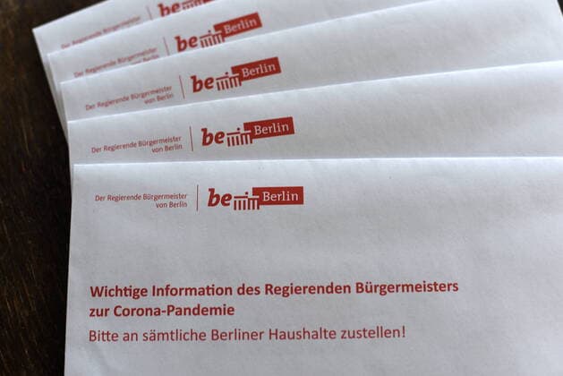 Der Berliner Regierende Bürgermeister Michael Müller hat 2,2 Millionen Briefe mit einer persönlichen Botschaft an Berliner Haushalte schicken lassen, um über Massnahmen bezüglich der Corona-Virus-Krise zu informieren. Corona-Brief des Berliner Bürgermeisters