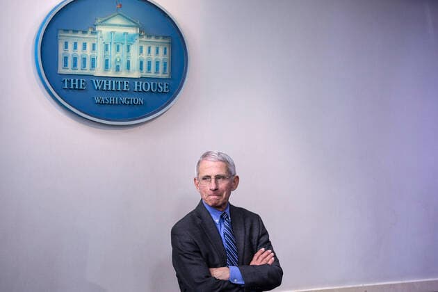 Anthony Fauci, director of the National Institute of Allergy and Infectious Diseases, arrives to the James S. Brady Press Briefing Room of the White House in Washington D.C., U.S. on Monday, April 6, 2020. The United States has now reached 10,000 deaths caused by the novel Coronavirus, as officials debate the effectiveness of hydroxychloroquine, a drug used to treat malaria, to also treat the Coronavirus. Copyright: xStefanixReynoldsx xCNPx MediaPunchx