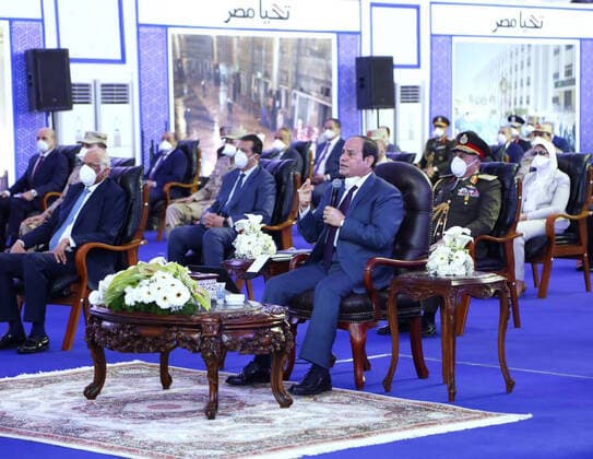 April 7, 2020, Cairo, Cairo, Egypt: Egyptian President Abdel Fattah el-Sisi, inspects the readiness of the armed forces personnel, equipment and crews to help the civil sector in the country to combat the spread of the coronavirus disease (COVID-19) in Cairo, Egypt on April 7, 2020 Cairo Egypt - ZUMAap3_ 20200407_zaf_ap3_053 Copyright: xEgyptianxPresidentxOfficex