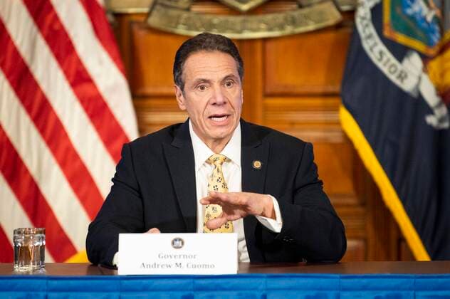 April 7, 2020, Albany, NY, U.S: April 7, 2020 - Albany, NY, United States: New York Governor ANDREW CUOMO (D) speaking at a press Conference at the State Capitol. Albany U.S. - ZUMAb161 20200407_zap_b161_003 Copyright: xMichaelxBrochsteinx