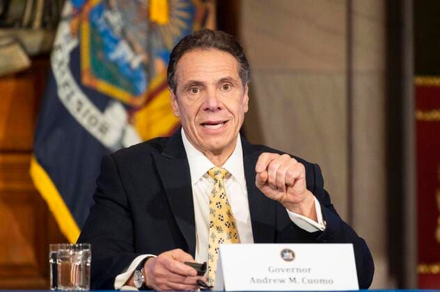 April 7, 2020, Albany, NY, U.S: April 7, 2020 - Albany, NY, United States: New York Governor ANDREW CUOMO (D) speaking at a press Conference at the State Capitol. Albany U.S. - ZUMAb161 20200407_zap_b161_006 Copyright: xMichaelxBrochsteinx
