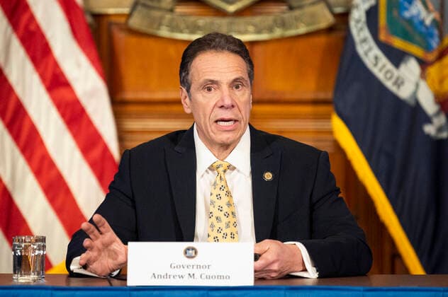 April 7, 2020, Albany, NY, U.S: April 7, 2020 - Albany, NY, United States: New York Governor ANDREW CUOMO (D) speaking at a press Conference at the State Capitol. Albany U.S. - ZUMAb161 20200407_zap_b161_010 Copyright: xMichaelxBrochsteinx