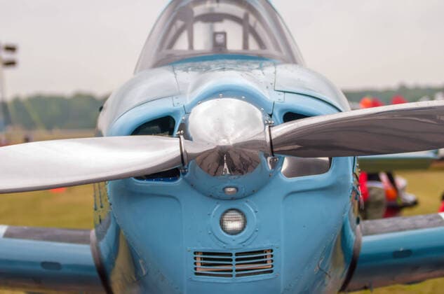 front of an airplane propeller airplanes at the airshow  Copyright: xdigidreamgrafixx 9769638